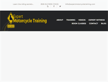 Tablet Screenshot of expertmotorcycletraining.com